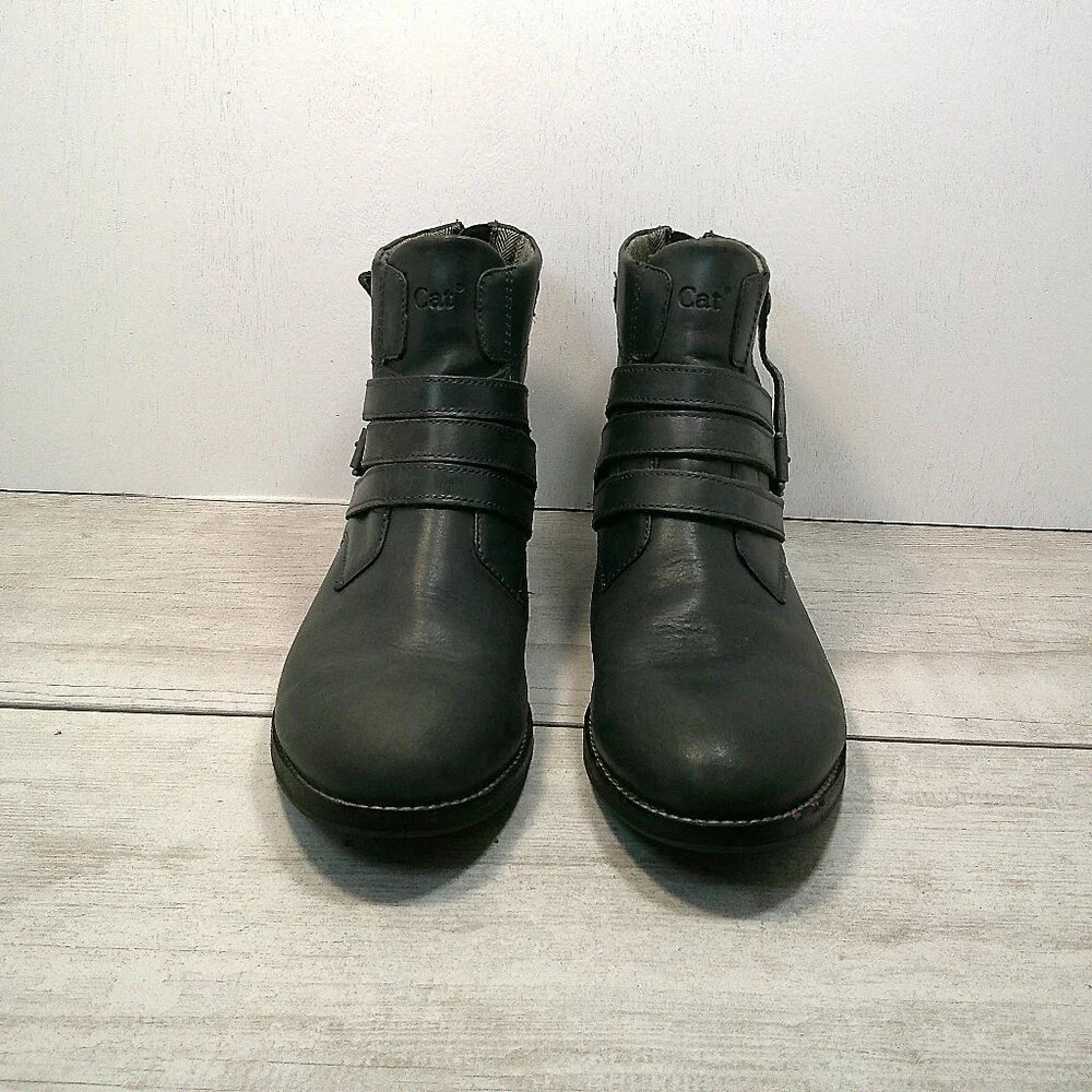 Cat Footwear Women's Vivienne Gray Size 8 Side Buckle boots, Western,